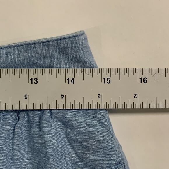 Madewell S NEW Denim Button Front Tie Mini Skirt Light Blue *flaw - Picture 4 of 8